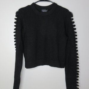 Topshop Ladder Sleeve Crop Sweater sz 8